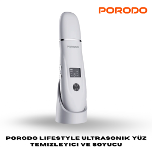 Porodo Lifestyle Ultrasonik Yüz Temizleyici ve Soyucu - Beyaz
