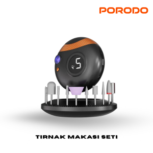 Porodo Lifestyle Hepsi Bir Arada Tırnak Makası Seti (LFS119)- Siyah
