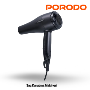 Porodo Lifestyle 1200W Saç Kurutma Makinesi 1,8 M Kablo - Siyah