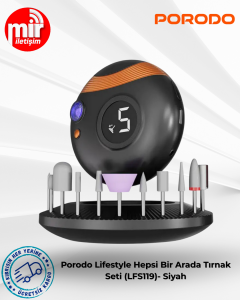 Porodo Lifestyle Hepsi Bir Arada Tırnak Makası Seti (LFS119)- Siyah