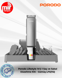 Porodo Lifestyle 14'ü 1 Saç ve Sakal  Düzeltme Kiti - Gümüş LFS(112)