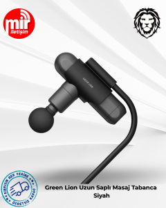 Green Lion Long Handle Massage Gun - Black