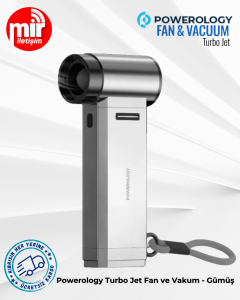 Powerology Turbo Jet Fan ve Vakum - Gümüş