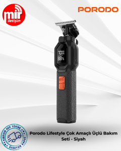 Porodo 3'lü Kişisel Bakım ve Tıraş Seti - Siyah