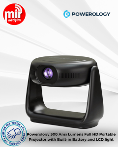 Powerology 300 Ansi Lumens Full HD Portable Projector with Built-in Battery and LCD light