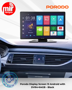 Porodo Display Screen 13 Android with DVR-4+64GB - Black