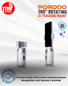 Porodo Gimbal with AI Face tracking Gesture Recognition with Remote Controller