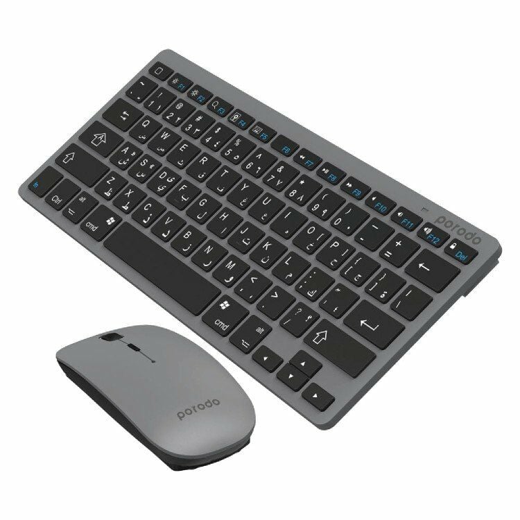 Porodo Wireless Super Slim and Portable Bluetooth Keyboard with Mouse.