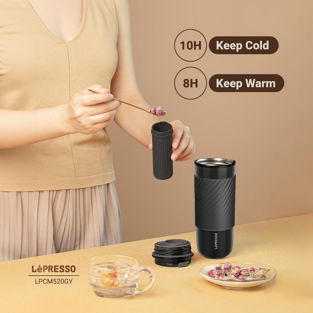 LEPRESSO THERMAL TUMBLER WİTH İNFUSİON FİLTER