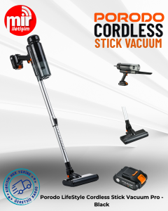 Porodo LifeStyle Cordless Stick Vacuum Pro - Black