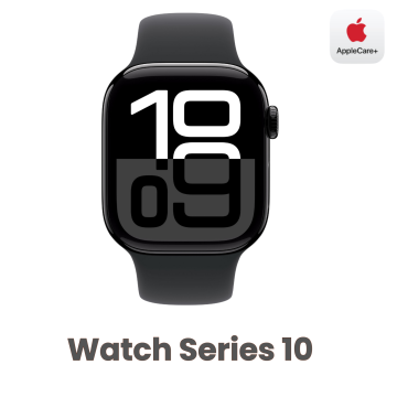APPLE Smartwatch Watch Series 10 GPS 42 mm, Jet Black Aluminium with Black Sport Band, M/L