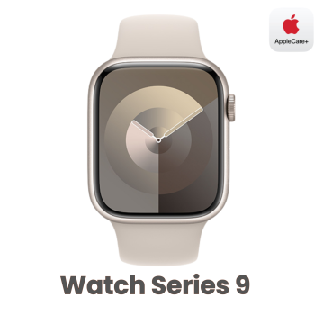 APPLE Smartwatch Series 9 GPS 45 mm, Starlight Aluminium with Starlight Sport Band Strap M/L