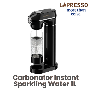 Lepresso Carbonator Instant Sparkling Water 1L - Black