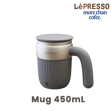 Lepresso Auto Magnetic Stirring Mug 450mL - Gray
