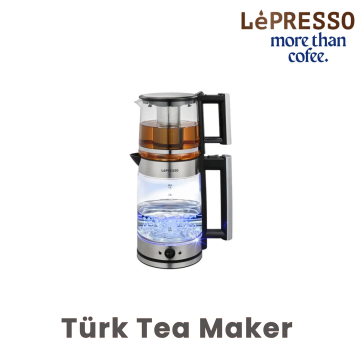 Lepresso Turkish Tea Glass Kettle - Black