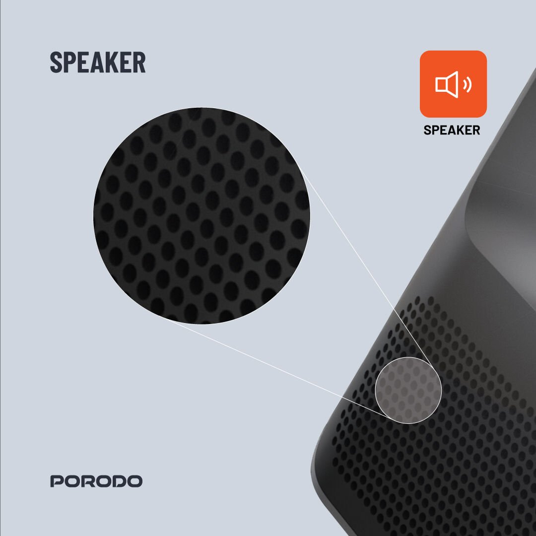 Porodo Full HD Taşınabilir Projektör